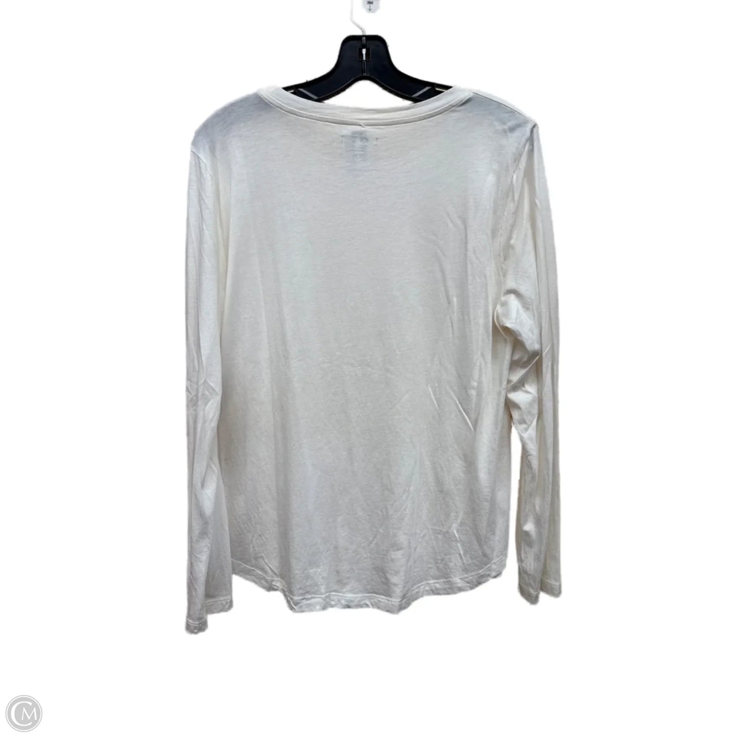 Top Long Sleeve By Loft In White, Size: Xl