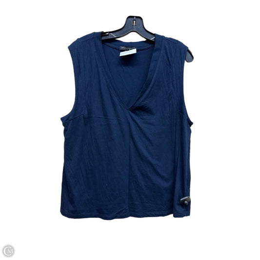 Top Sleeveless By Banana Republic In Navy, Size: L