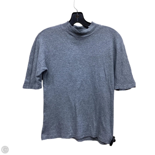 Top Short Sleeve By Ann Taylor In Grey, Size: S