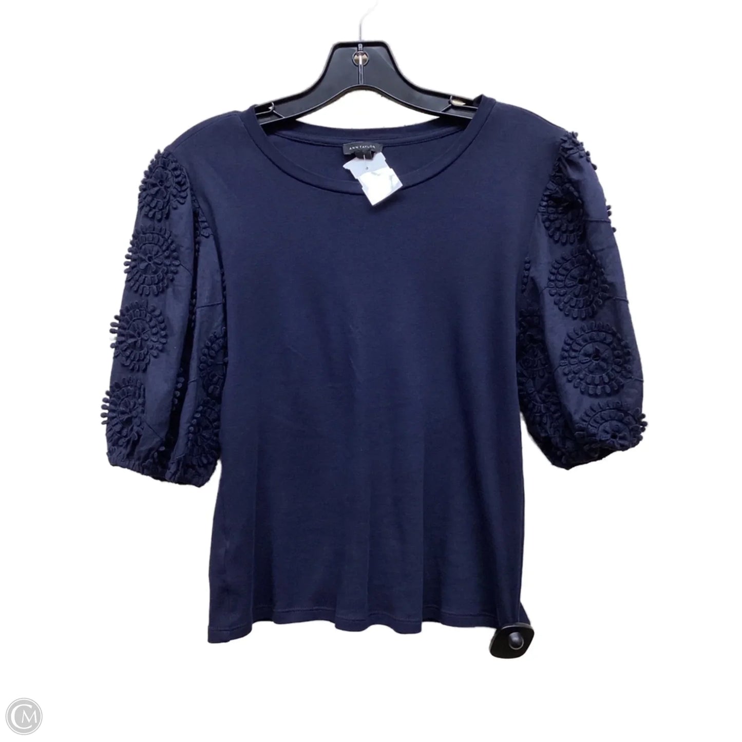 Top Short Sleeve By Ann Taylor In Blue, Size: S