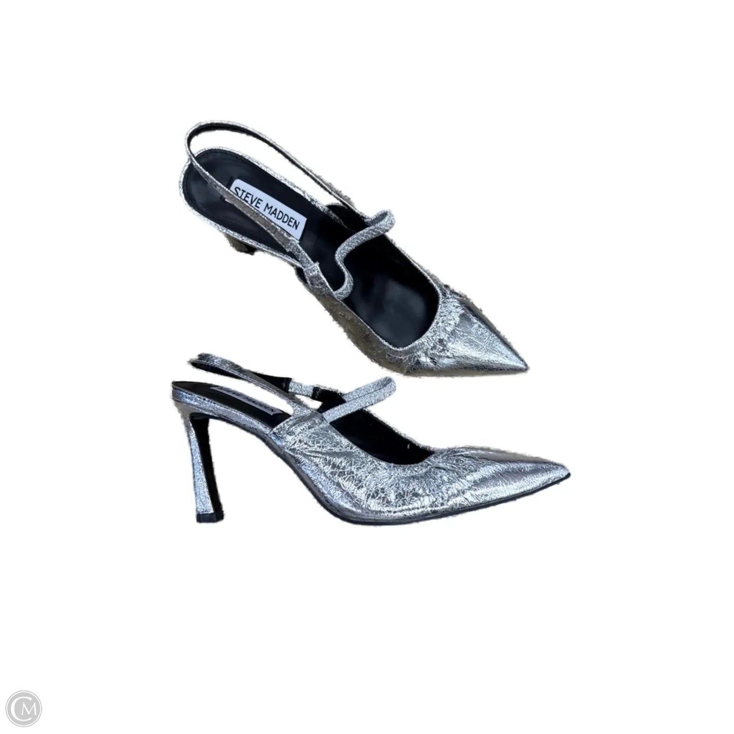 Shoes Heels Stiletto By Steve Madden In Silver, Size: 9