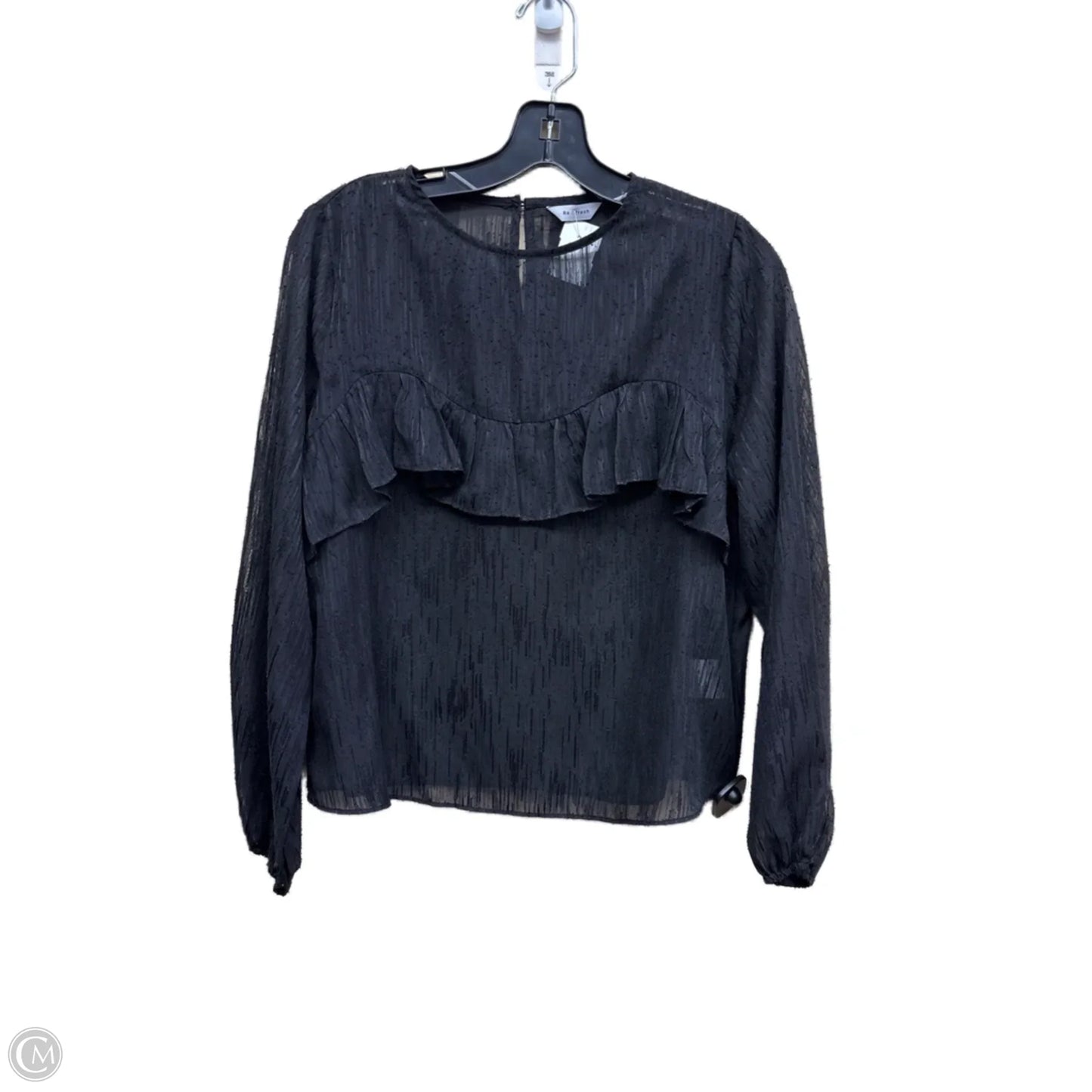 Top Long Sleeve By Clothes Mentor In Black