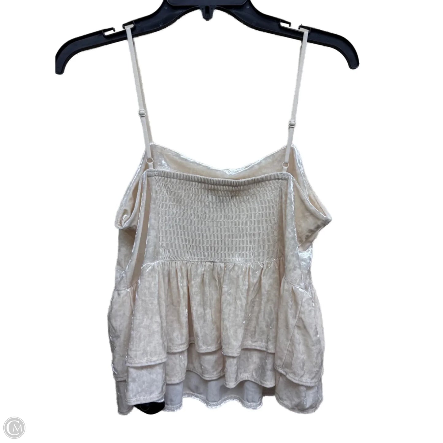 Top Sleeveless By American Eagle In Cream, Size: L