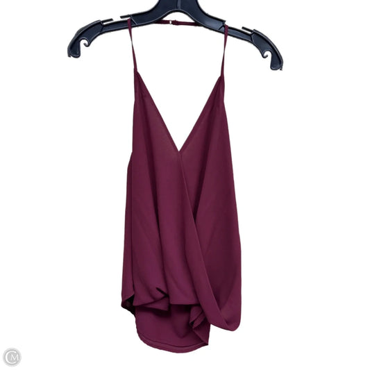 Top Sleeveless By Naked Zebra In Maroon, Size: L