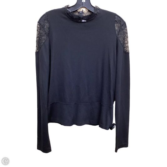 Top Long Sleeve By Amanda Uprichard In Black, Size: M