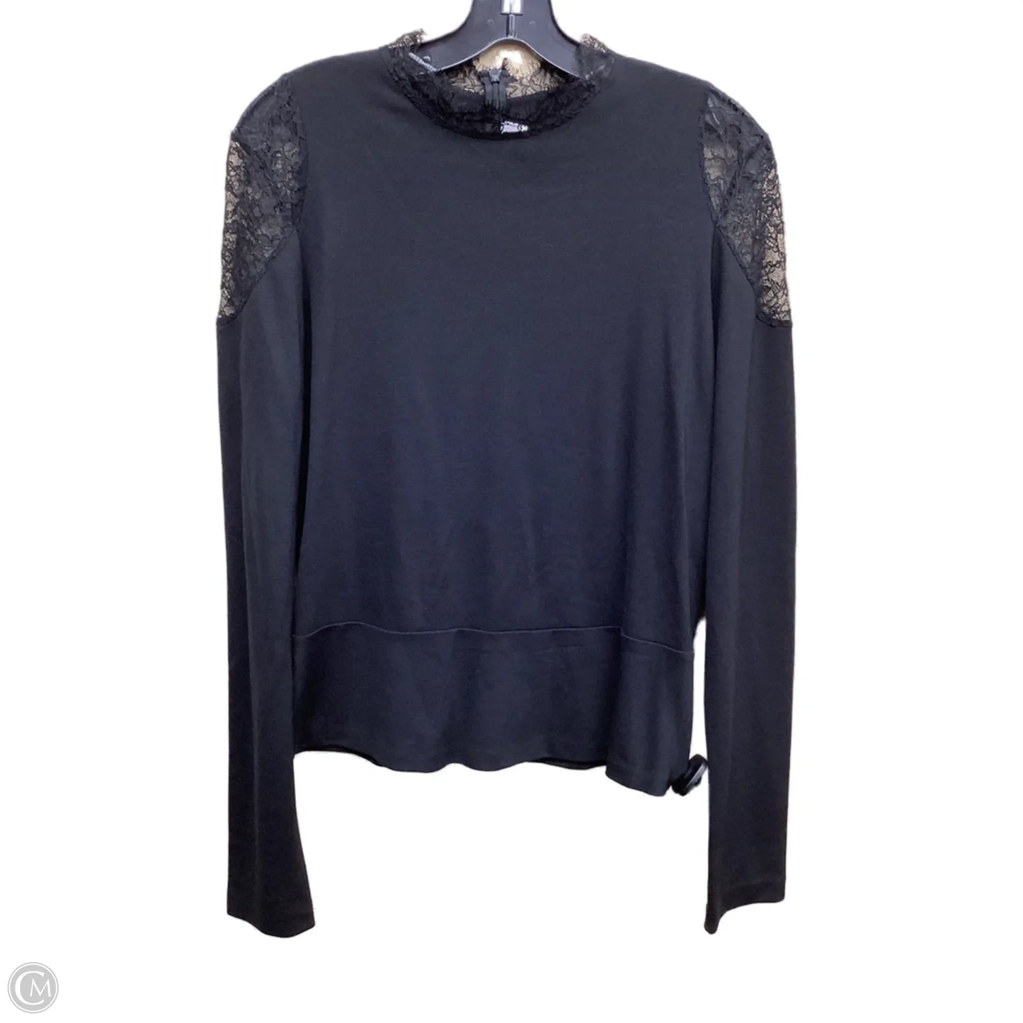 Top Long Sleeve By Amanda Uprichard In Black, Size: M