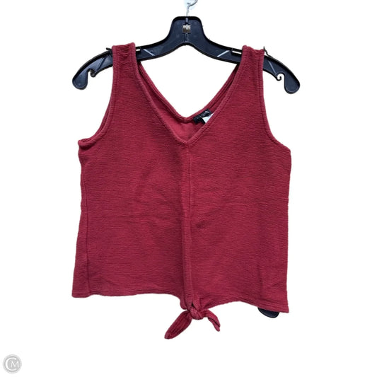 Top Sleeveless By Ann Taylor In Red, Size: M