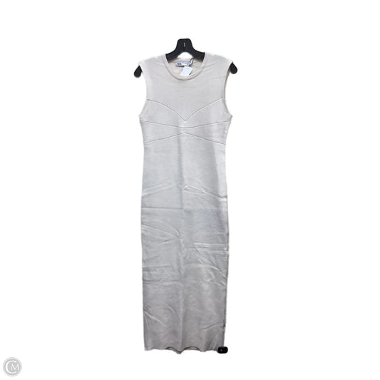 Dress Casual Maxi By Zara In Cream, Size: M