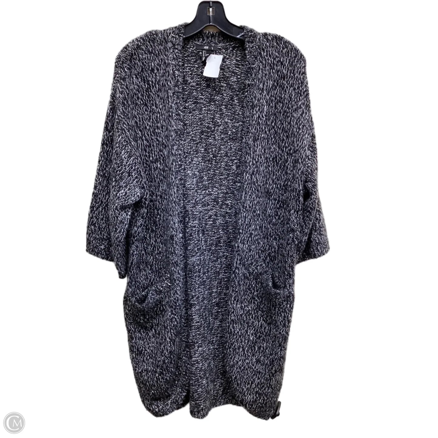 Sweater Cardigan By H&m In Grey, Size: S