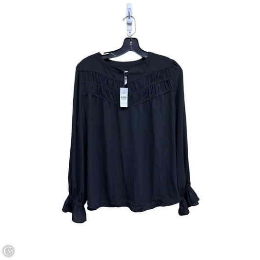 Top Long Sleeve By Loft In Black, Size: M