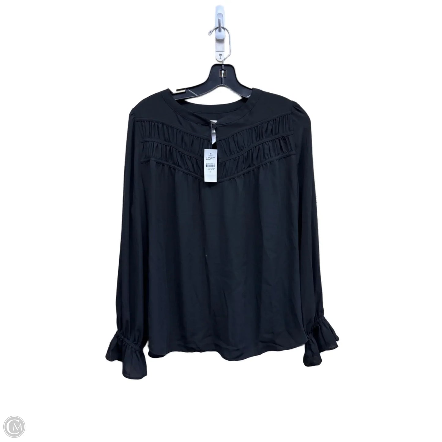 Top Long Sleeve By Loft In Black, Size: M