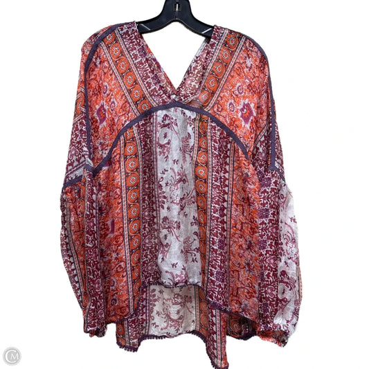 Top Long Sleeve By Maeve In Multi-colored, Size: L