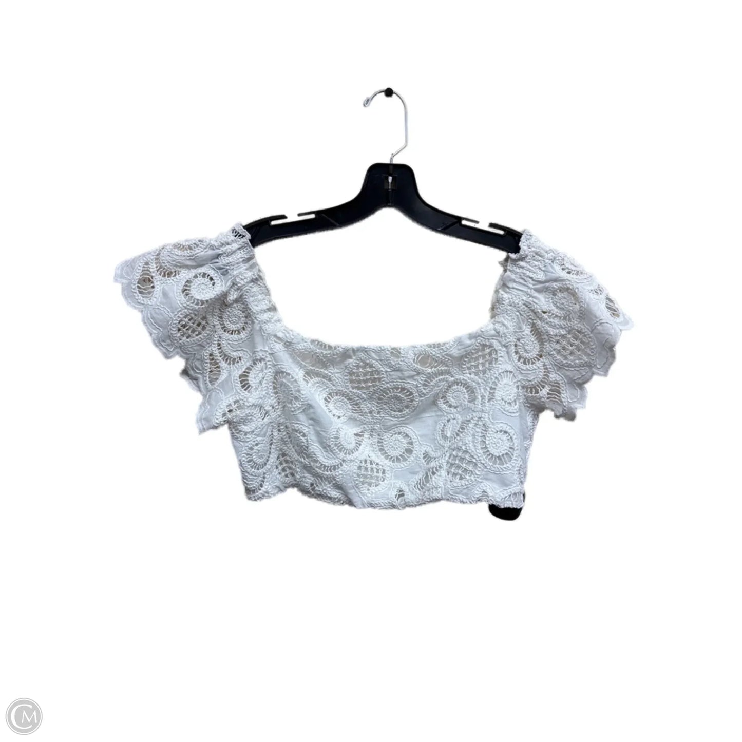 Top Short Sleeve By H&m In White, Size: M