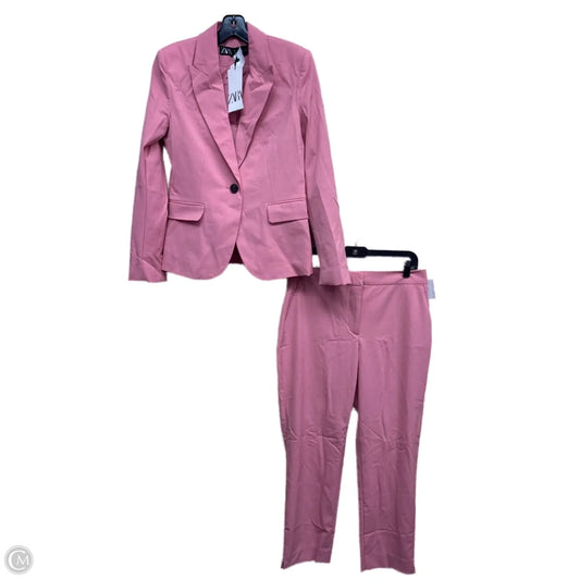 Pants Suit 2pc By Zara In Pink, Size: S