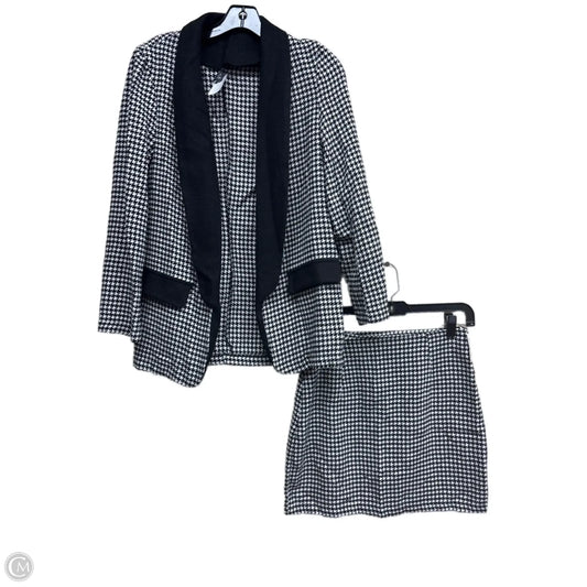 Skirt Set 2pc By Shein In Black & White, Size: 4
