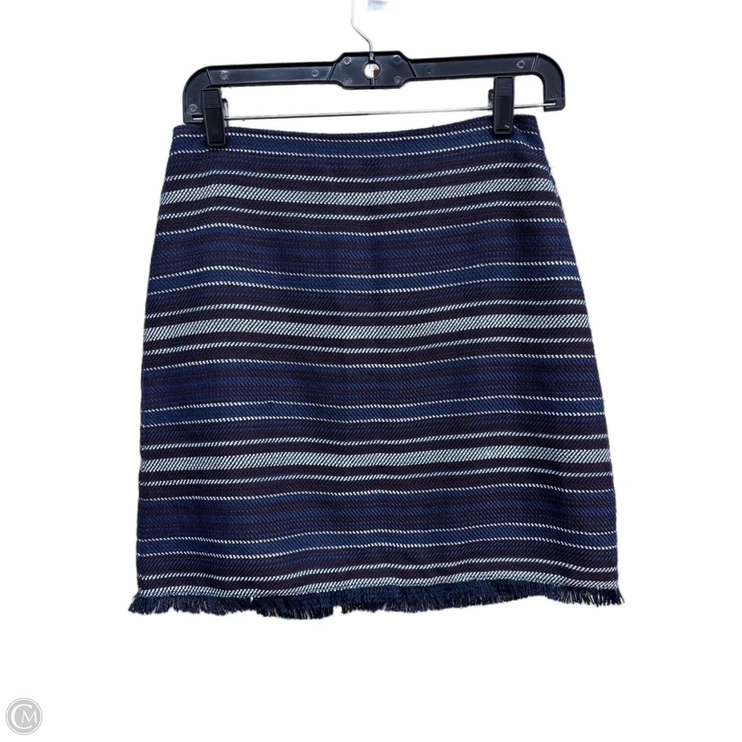 Skirt Mini & Short By Loft In Striped Pattern, Size: 0