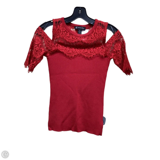 Top Short Sleeve By Inc In Red, Size: Xs