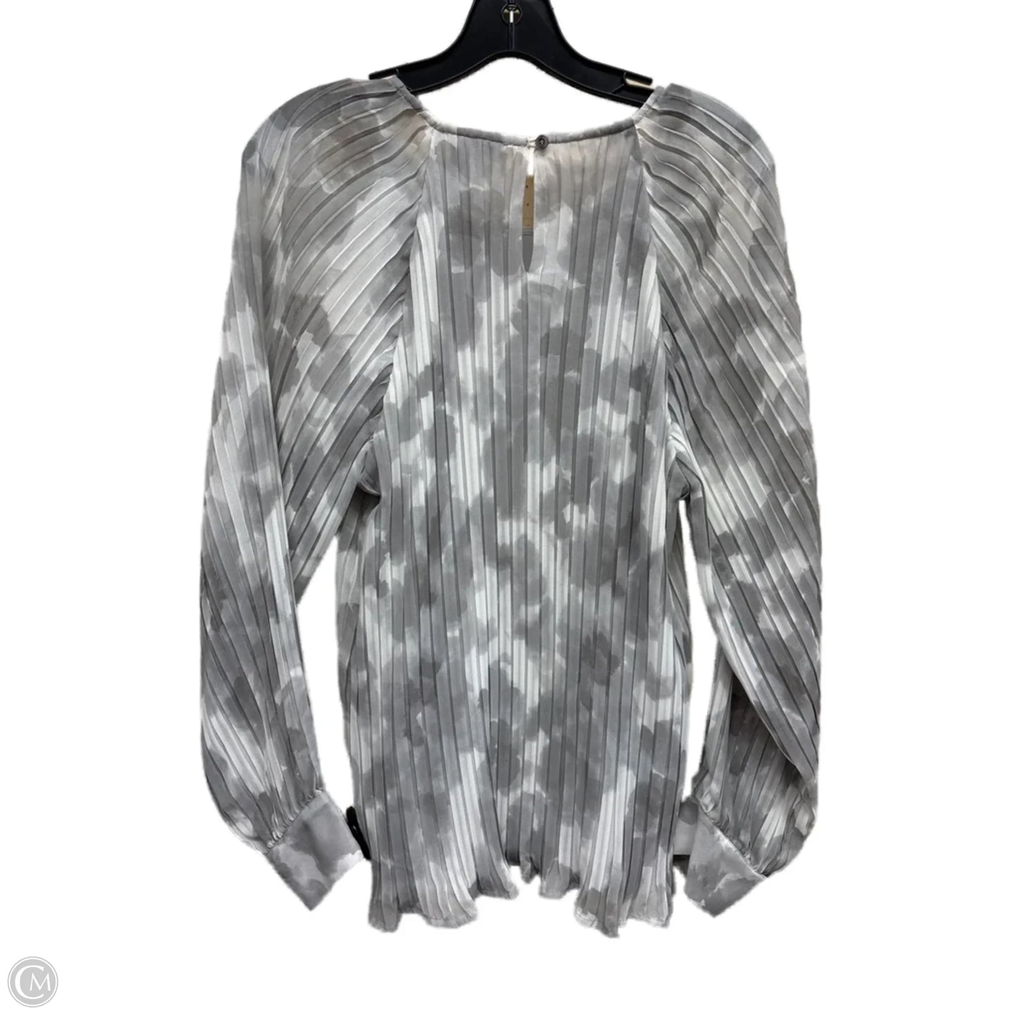 Top Long Sleeve By Calvin Klein In Grey, Size: L