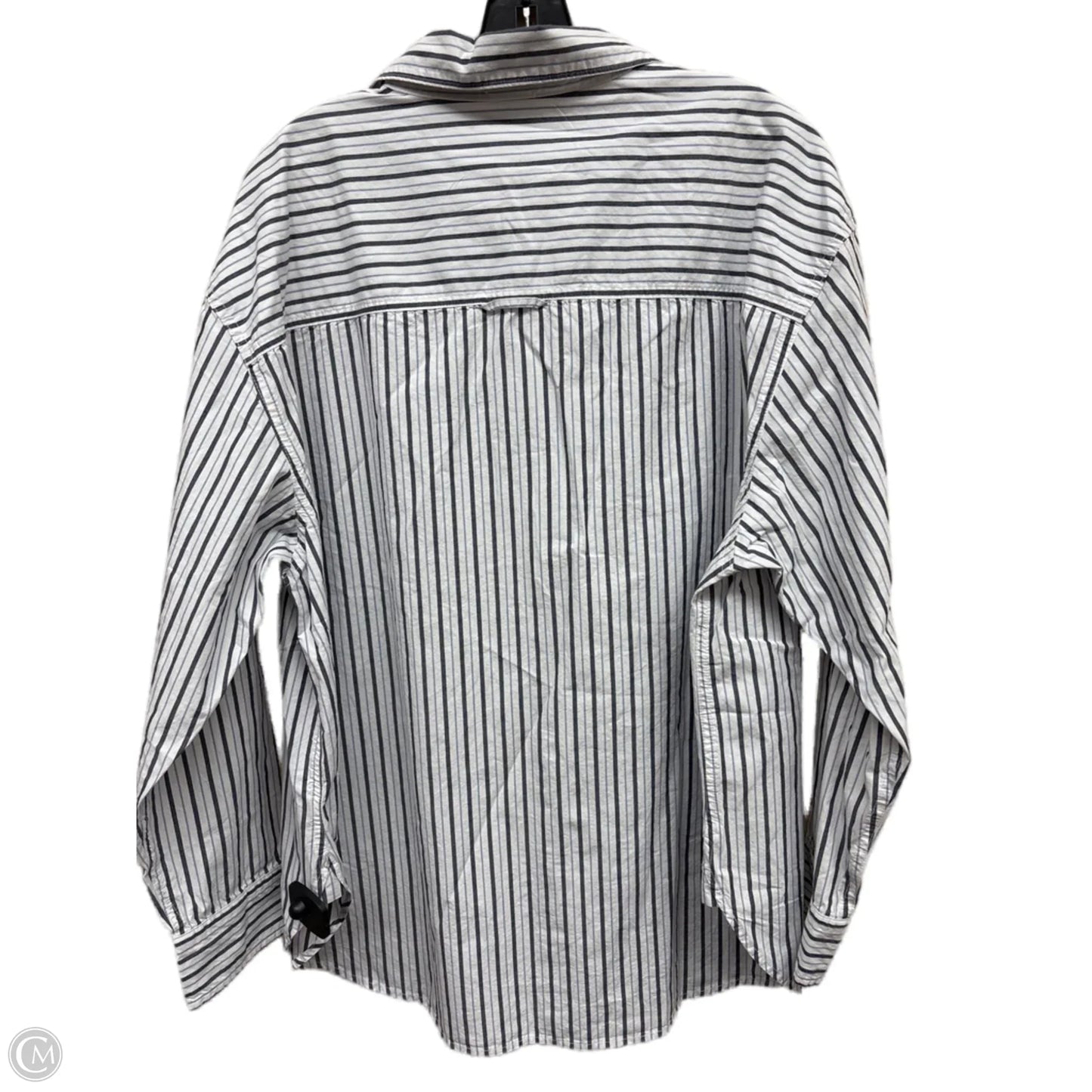 Top Long Sleeve By Aerie In Striped Pattern, Size: L