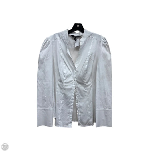 Top Long Sleeve By White House Black Market In White, Size: 14