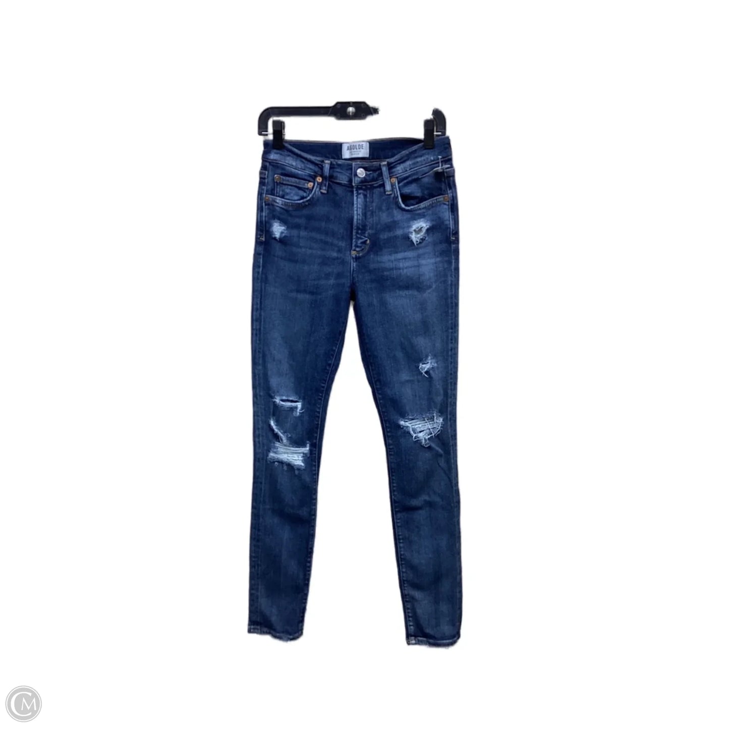 Jeans Straight By Agolde In Blue Denim, Size: 6