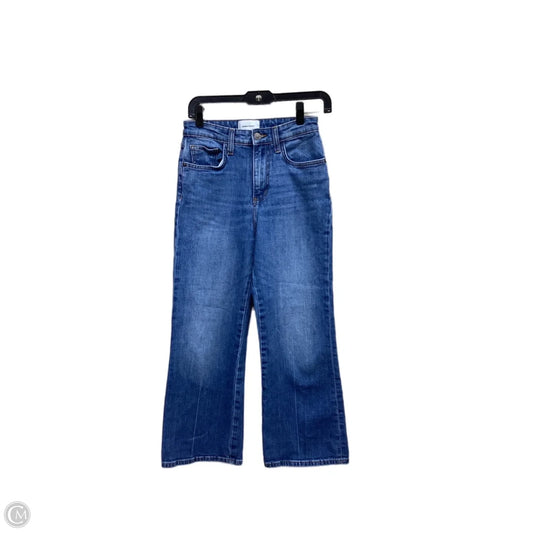 Jeans Straight By Current Elliott In Blue Denim, Size: 2