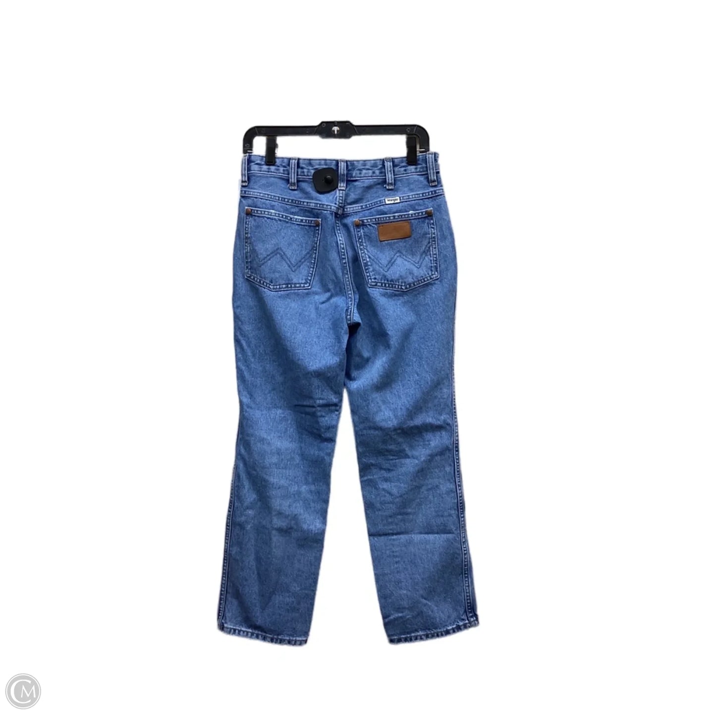 Jeans Straight By Wrangler In Blue Denim, Size: 4