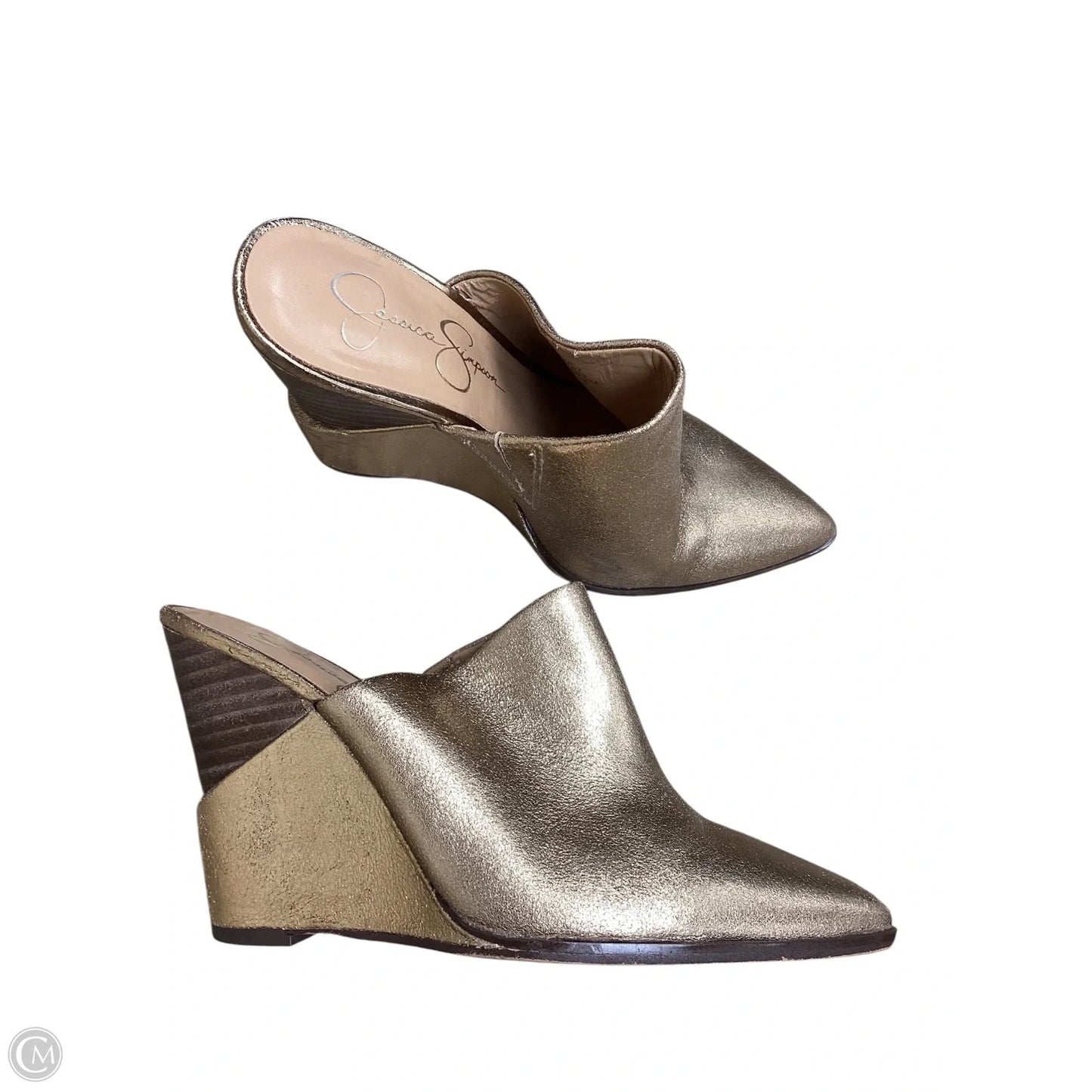 Shoes Heels Block By Jessica Simpson In Gold, Size: 6.5