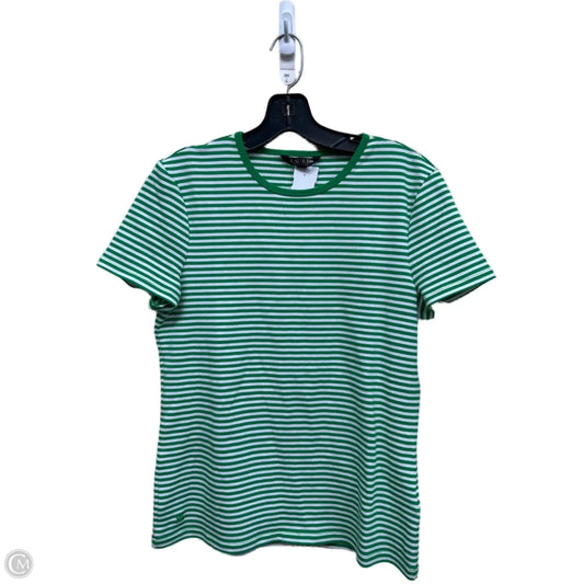 Top Short Sleeve By Ralph Lauren In Striped Pattern, Size: L