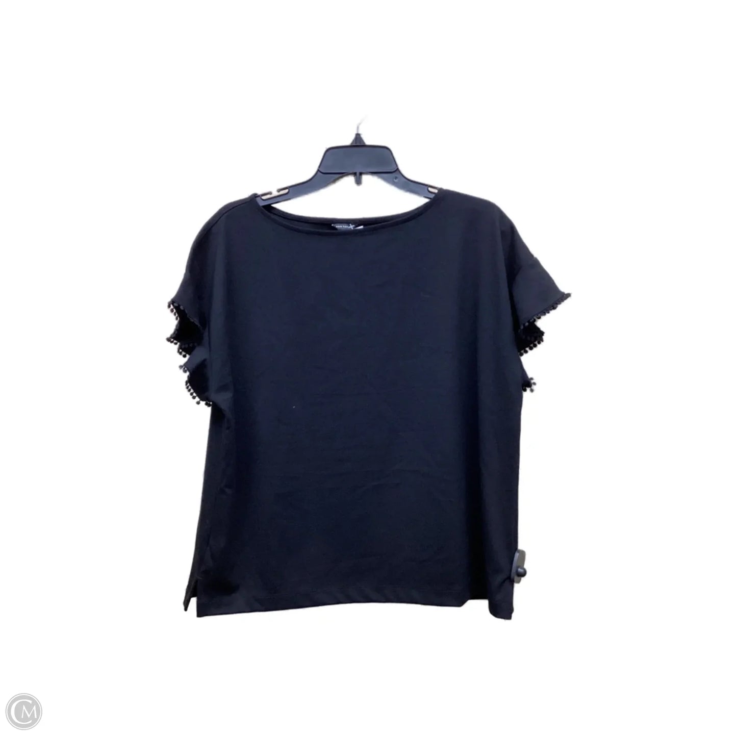 Top Short Sleeve By Ann Taylor In Black, Size: L