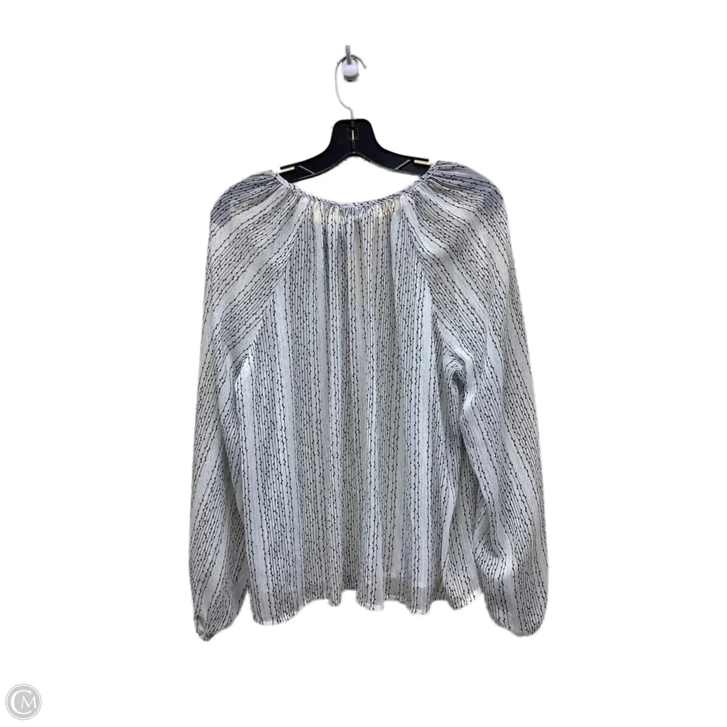 Top Long Sleeve By Banana Republic In White, Size: M