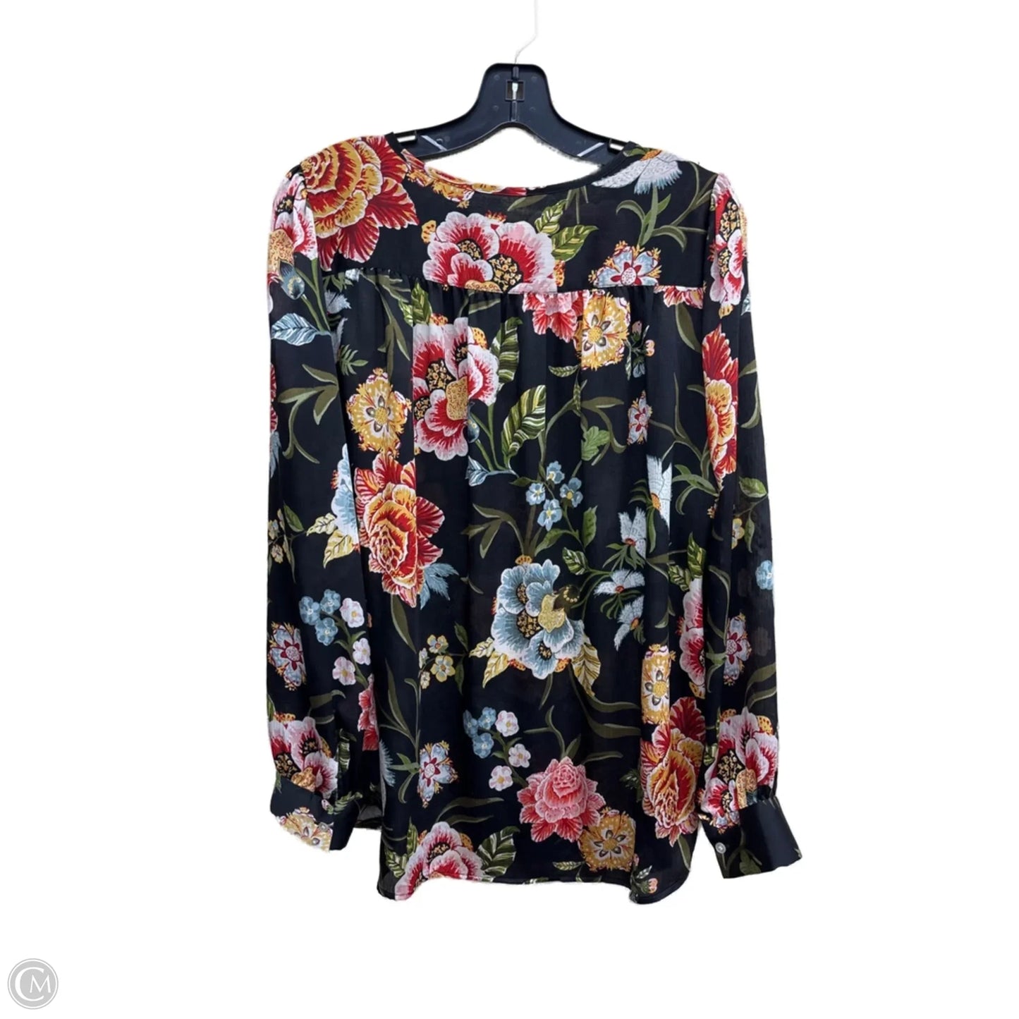 Top Long Sleeve By Loft In Floral Print, Size: M