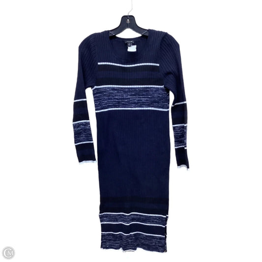 Dress Casual Midi By Ann Taylor In Blue, Size: M