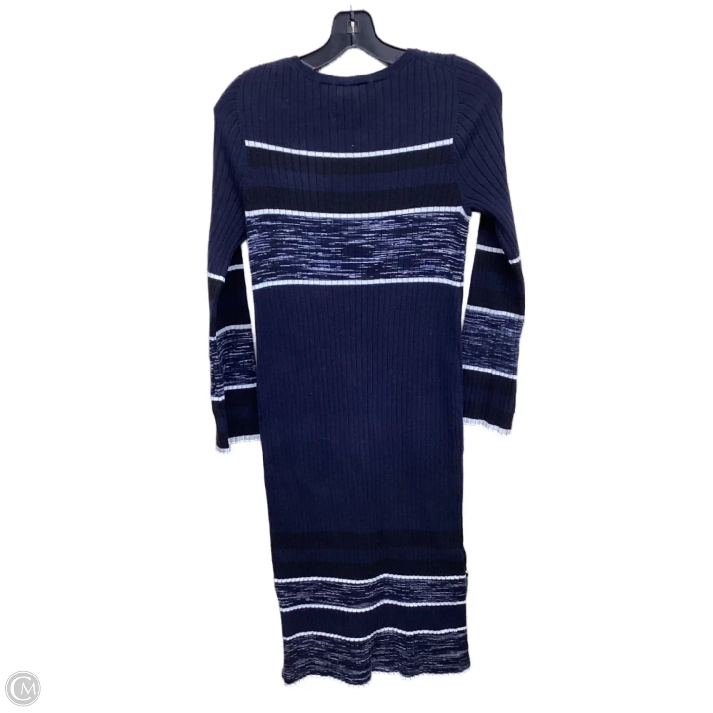 Dress Casual Midi By Ann Taylor In Blue, Size: M