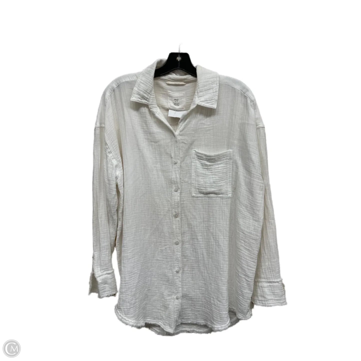 Top Long Sleeve By Aerie In White, Size: S