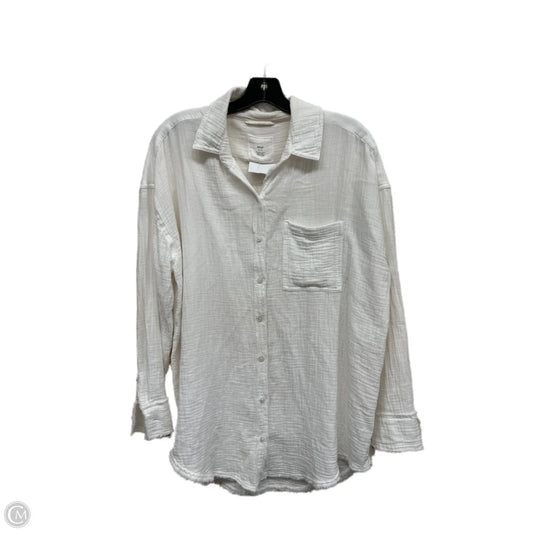 Top Long Sleeve By Aerie In White, Size: S