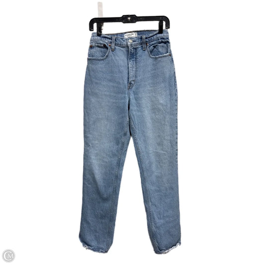Jeans Straight By Abercrombie And Fitch In Blue Denim, Size: 6