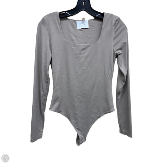 Bodysuit By Clothes Mentor In Tan, Size: M
