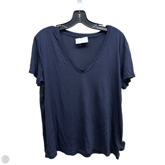 Top Short Sleeve By Express In Navy, Size: M