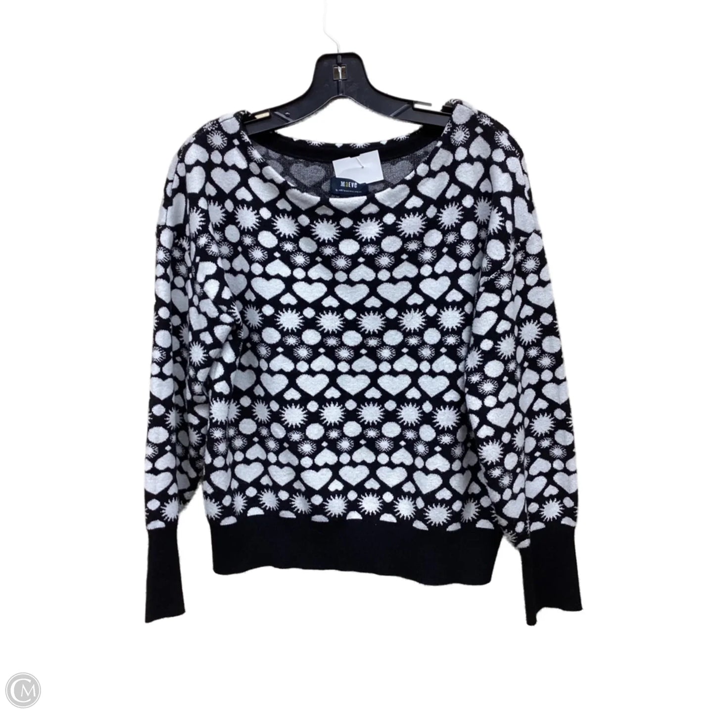 Sweater By Maeve In Black & White, Size: S