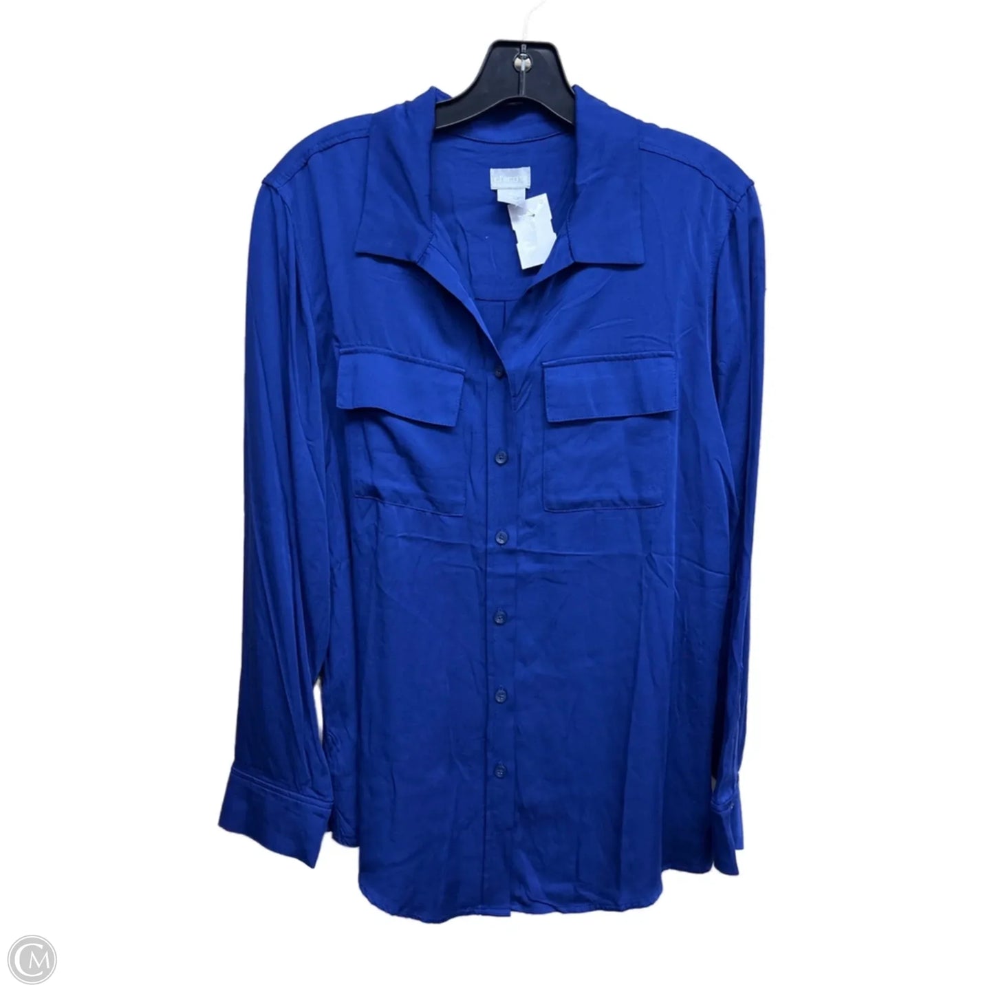 Top Long Sleeve By Chicos In Blue, Size: L