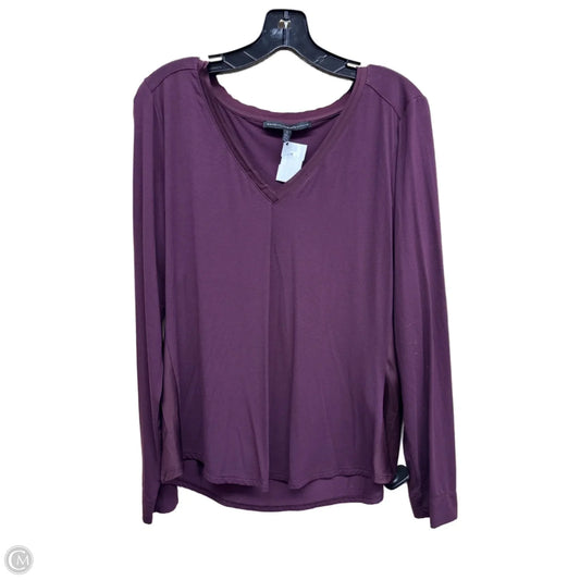 Top Long Sleeve By White House Black Market In Purple, Size: L