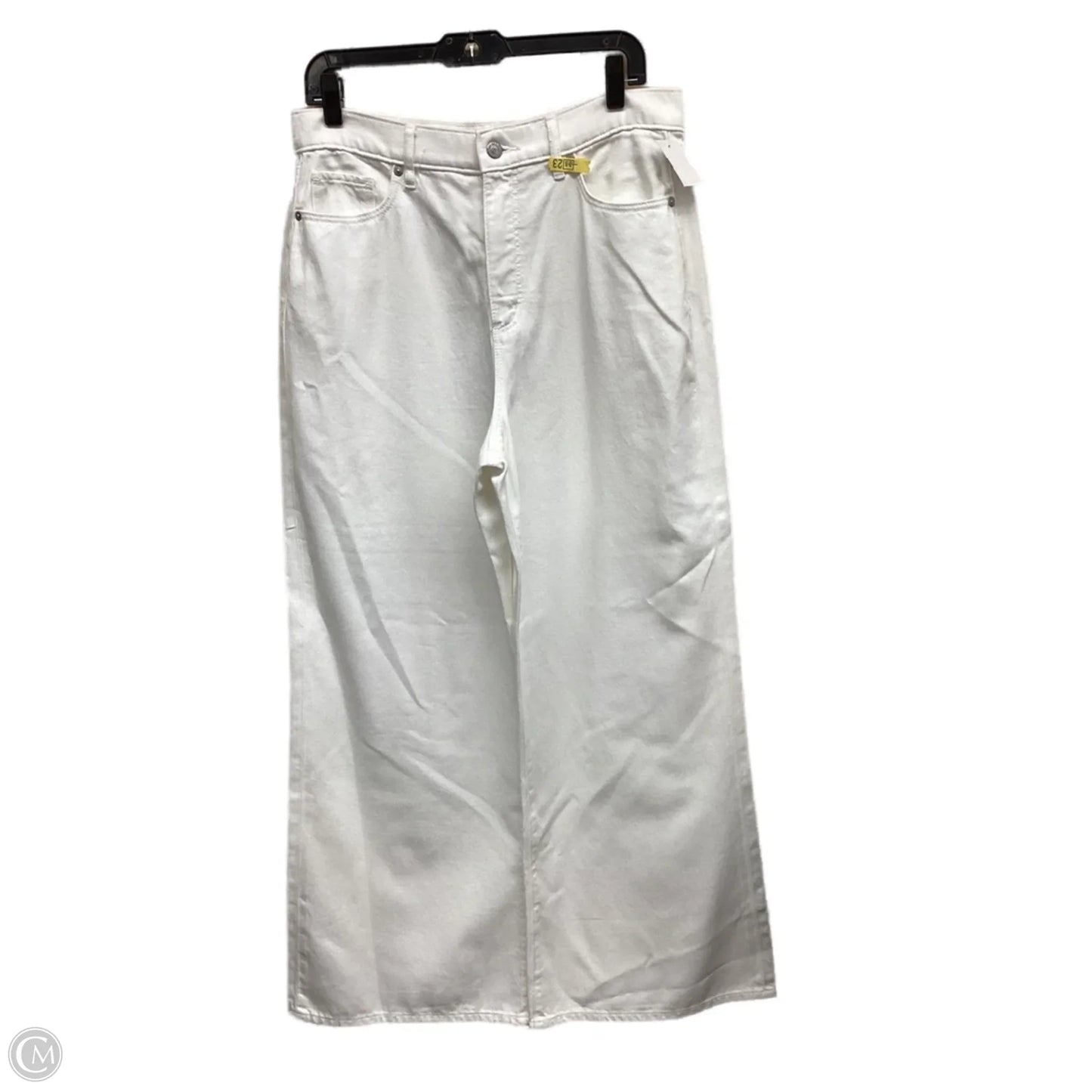 Jeans Wide Leg By Loft In White Denim, Size: 10