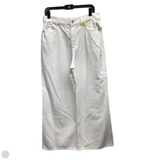 Jeans Wide Leg By Loft In White Denim, Size: 10