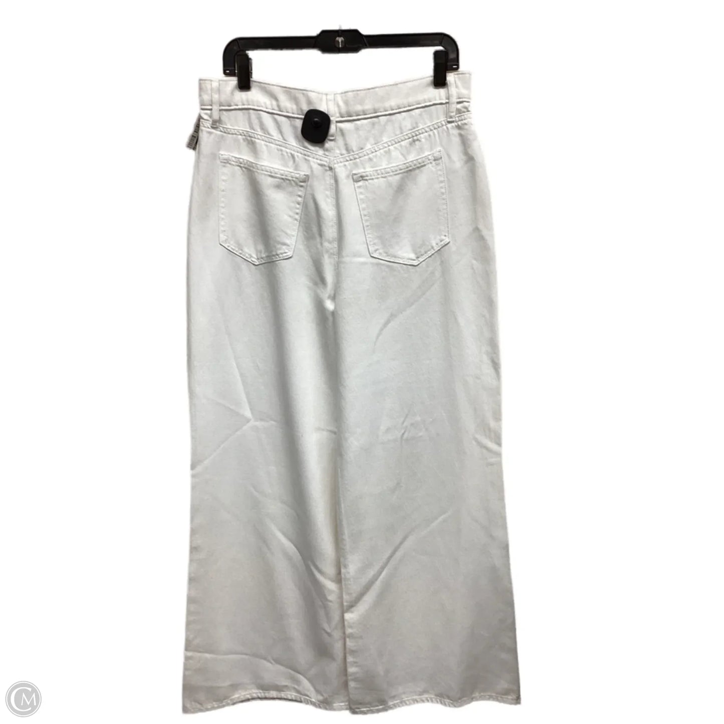 Jeans Wide Leg By Loft In White Denim, Size: 10