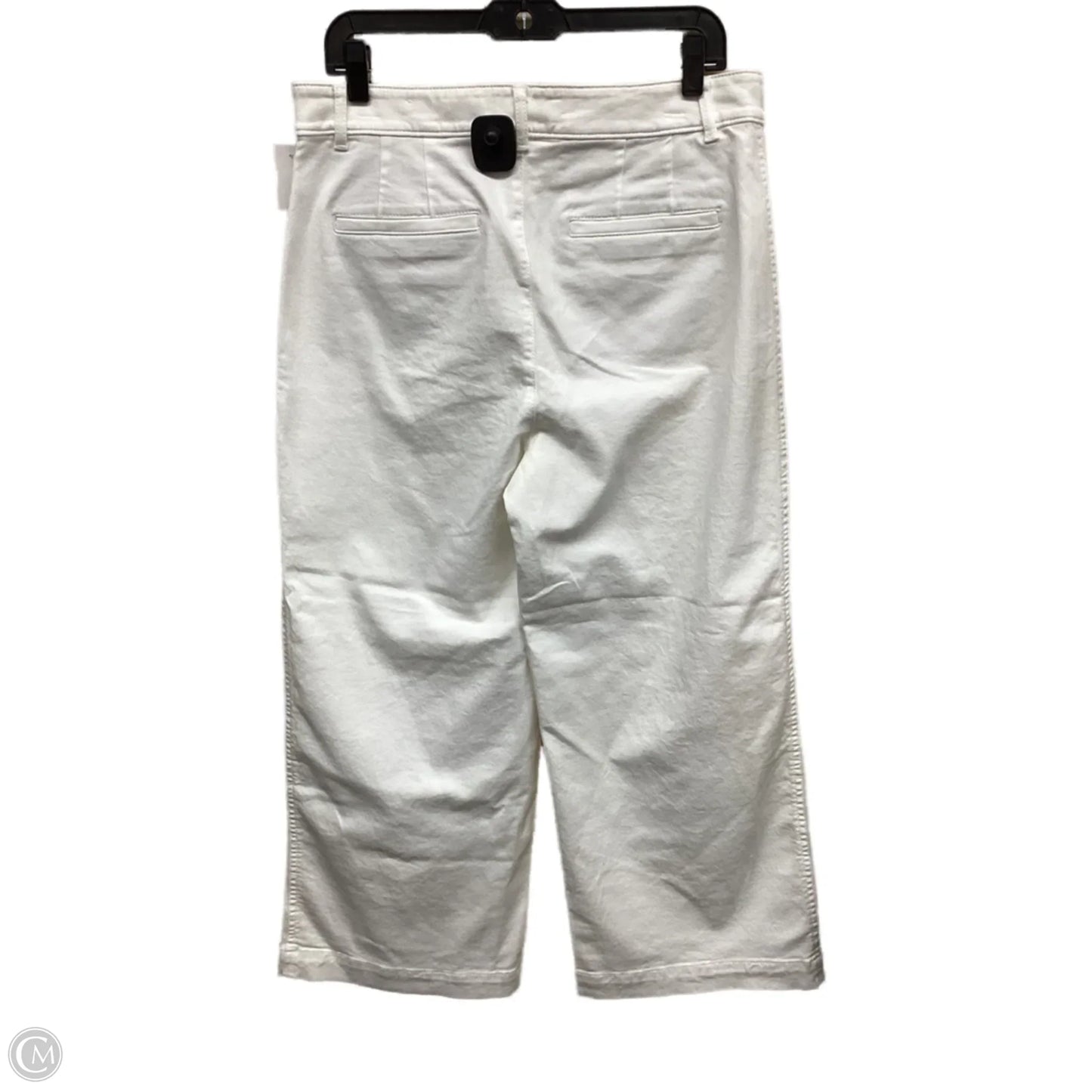 Jeans Wide Leg By Loft In White Denim, Size: 10