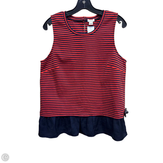 Top Sleeveless By J. Crew In Striped Pattern, Size: M