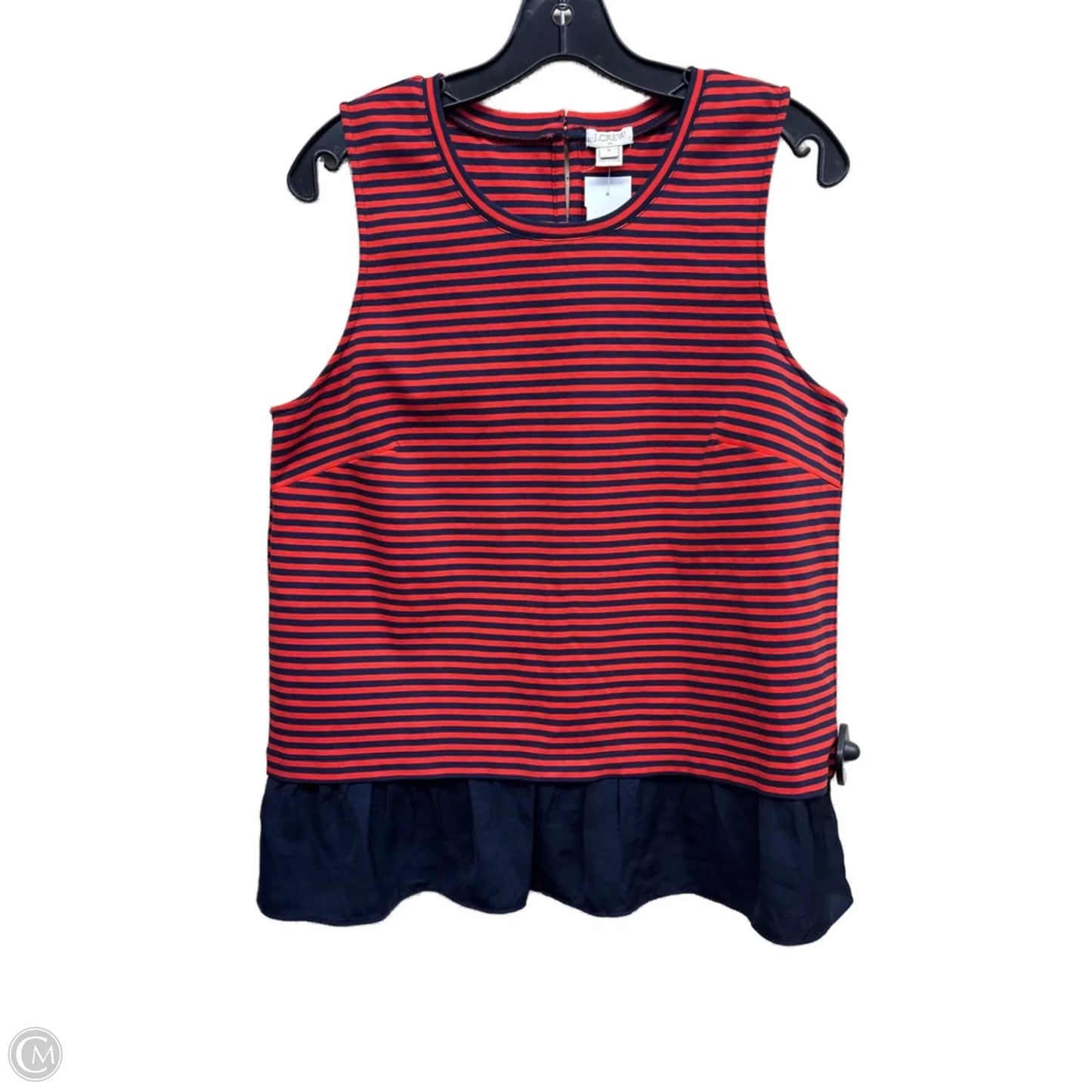 Top Sleeveless By J. Crew In Striped Pattern, Size: M