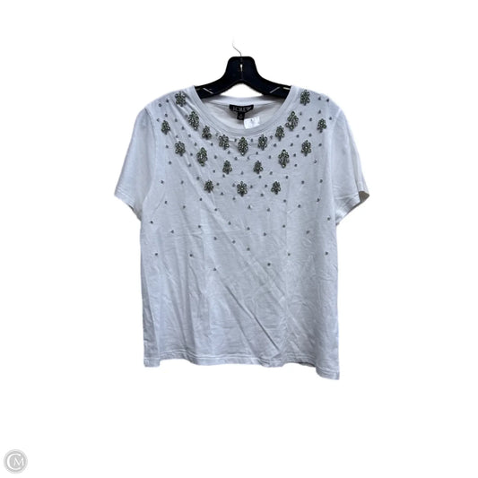 Top Short Sleeve By J. Crew In White, Size: M