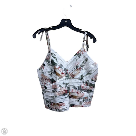 Top Sleeveless By Express In Floral Print, Size: L